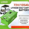 38V 51.2 V72V105Ah LiFePO4 Golf Cart Battery