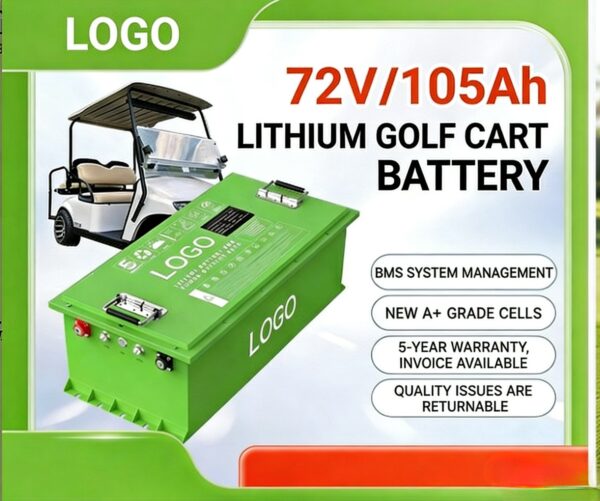38V 51.2 V72V105Ah LiFePO4 Golf Cart Battery