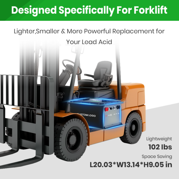 Batteria per carrelli elevatori Lifepo4 24V 36v 70V 80v