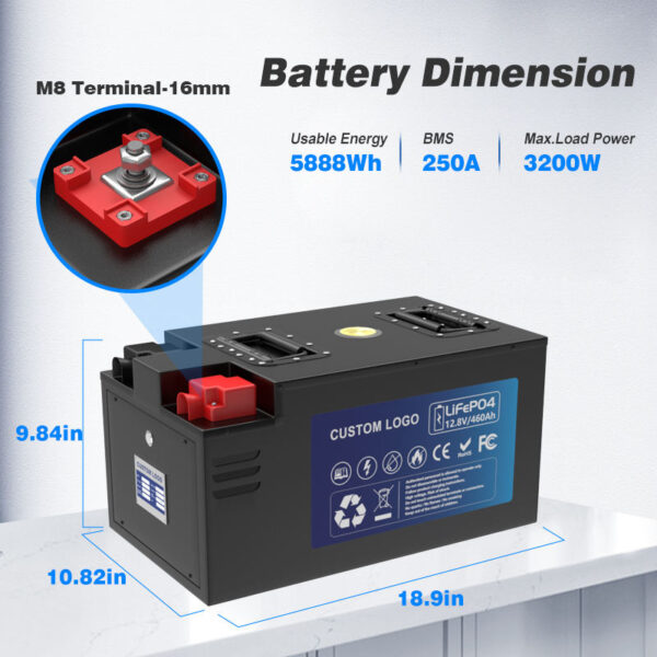 Batterie solaire 12 volts au lithium Lifepo4