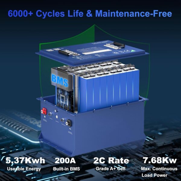 Batteria del carrello di golf 48V 51.2V 100Ah 105Ah batteria LiFePO4