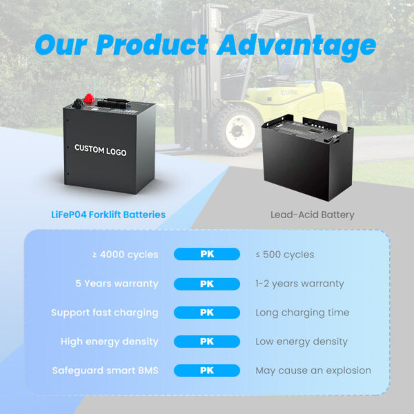 High Capacity Forklift Battery Lifepo4 Battery