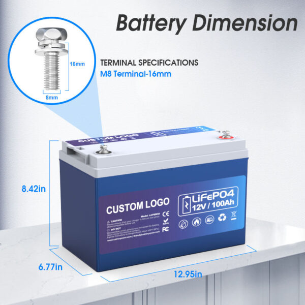 ODM Supply 12v 100ah Lifepo4 Battery